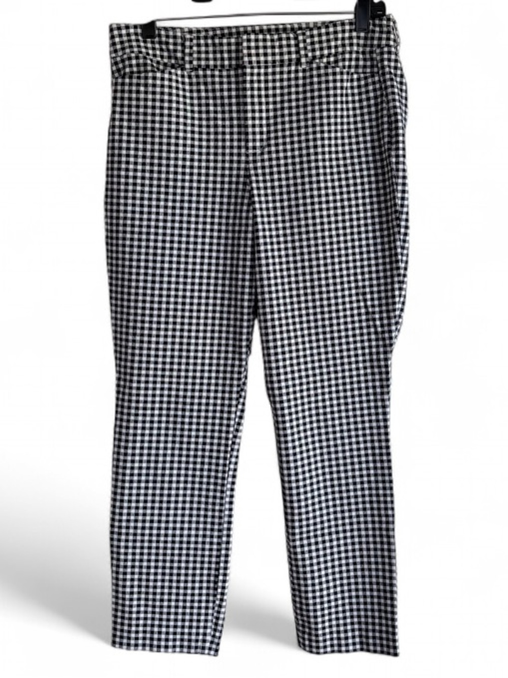 Old Navy High Rise Black and White Gingham Plaid Pixie Skinny Pants Size 10
